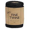 JAM Paper® Kraft Twine, 1/8 Inch x 73 Yards, Black, Sold Individually (67821707)