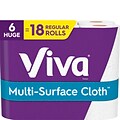 VIVA Multi-Surface Cloth Kitchen Rolls Paper Towel, 2-Ply, 165 Sheets/Roll, 6 Rolls/Pack (KC50777)