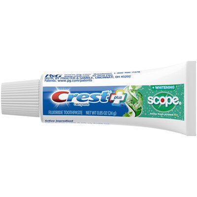 Crest Plus Scope Complete Whitening Toothpaste, Minty Fresh, .85 oz., 36/Carton (38592CT)