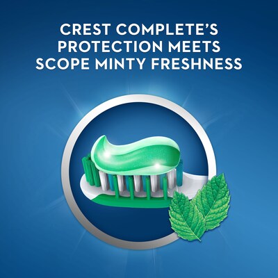 Crest Plus Scope Complete Whitening Toothpaste, Minty Fresh, .85 oz., 36/Carton (38592CT)