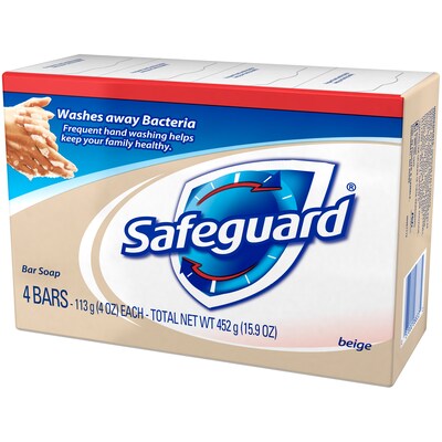 Safeguard Bar Soap, 4 oz., Scented, 48 Bars/Carton (PGC08833)