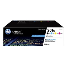 HP 201A Black/Cyan/Magenta/Yellow Standard Yield Toner Cartridge, 4/Pack  (CF400AQ1)