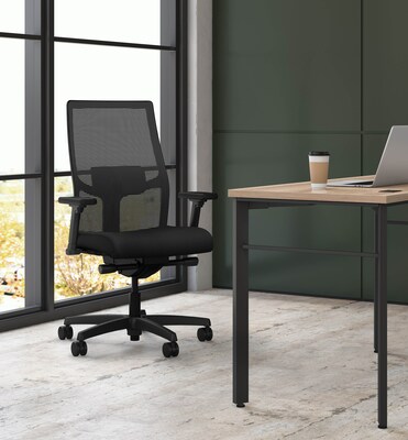 HON Ignition 2.0 Mesh/Fabric Standard Computer and Desk Chair with Seat Slide, Black (HONI2M2AMLC10T2)