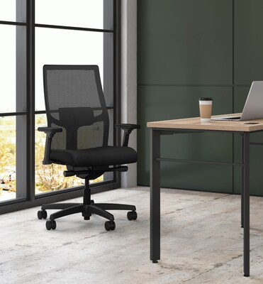 HON Ignition 2.0 Mesh/Fabric Computer and Desk Chair, Black (HONI2MM2AMC10BC)