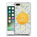 OFFICIAL CAT COQUILLETTE QUOTES TYPOGRAPHY 4 Stay Curious Yellow Soft Gel Case for Apple iPhone 7 Plus