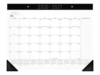 2020 AT-A-GLANCE 17 x 21.75 Desk Calendar, Contemporary, Black (AY24X-00-21)