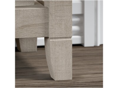 Bush Furniture Key West 20" x 20" End Table, Washed Gray (KWT120WG-03)