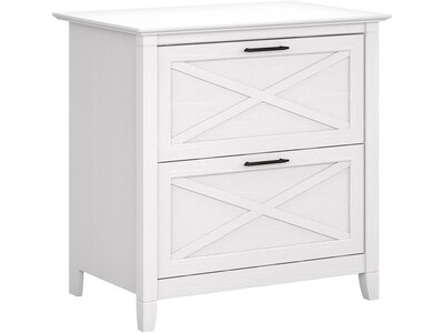 Bush Furniture Key West 2 Drawer Lateral File Cabinet Letter Legal Pure White Oak 30 Kwf130wt 0 Quill Com