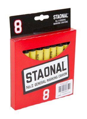 Crayola Staonal Marking Crayons, Black, 8/Box (52-0002-2-051)