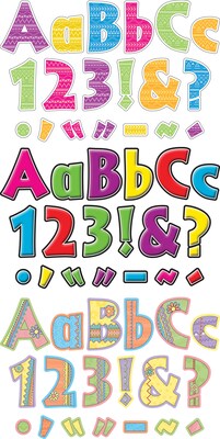 Barker Creek Kai Ola, Neon, Happy  4" Letters and Numbers, Multicolored, 765/Pack (BCP3528)