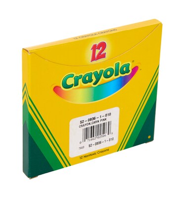 Crayola Single-Color Refill Crayons, Carnation Pink, 12 Pack (52-0836-010)