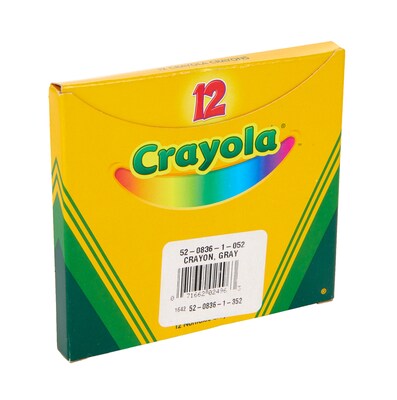 Crayola Large Crayons - Box of 12, Gray