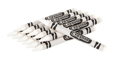 Crayola Single-Color Refill Crayons, White, 12 Per Box (52-0836