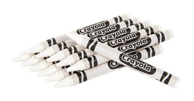 Crayola Single-Color Refill Crayons, White, 12 Per Box (52-0836-053)