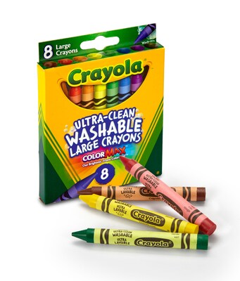 Crayola® Specialty Crayons, Large Size, Washable, 8/Box