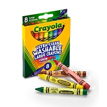 Crayola® Specialty Crayons, Large Size, Washable, 8/Box