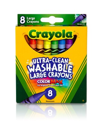 Crayola® Specialty Crayons, Large Size, Washable, 8/Box