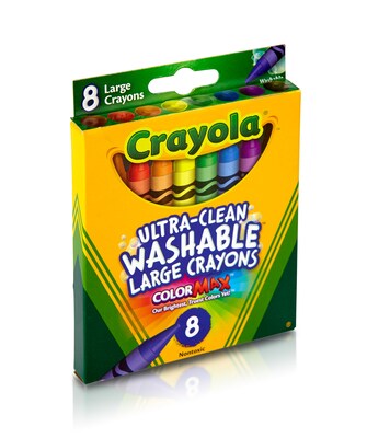 Crayola® Specialty Crayons, Large Size, Washable, 8/Box