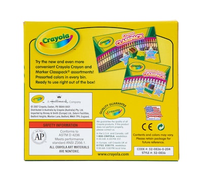 Crayola Large Crayons, White, 12/Box (520033053)