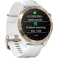 Garmin Approach S40 GPS Golf Smartwatch, Light Gold with White Band (010-02140-02)
