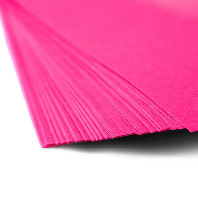 JAM Paper 8.5" x 11" Color Multipurpose Paper, 32 lbs. Ultra Fuchsia Bright Hue, 100 Sheets/Pack (184931)
