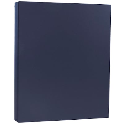 JAM Paper 80 lb. Cardstock Paper, 8.5 x 11, Navy Blue, 50 Sheets/Pack (LEBA242)