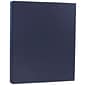 JAM Paper 80 lb. Cardstock Paper, 8.5" x 11", Navy Blue, 50 Sheets/Pack (LEBA242)
