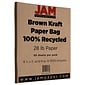 JAM Paper 8.5" x 11" Matte Colored Paper, 28 lbs., Brown Kraft, 50 Sheets/Pack (LEKR36926)