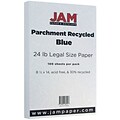 JAM Paper® Legal Parchment 24lb Paper, 8.5 x 14, Blue Recycled, 500 Sheets/Ream (17132138B)