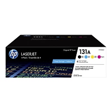 HP 131A Black/Cyan/Magenta/Yellow Standard Yield Toner Cartridge, 4/Pack (CF210AQ1)