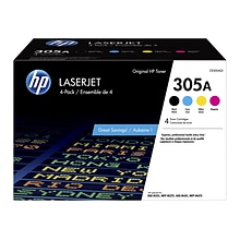 HP 305A Black/Cyan/Magenta/Yellow Standard Yield Toner Cartridge   (CE305AQ1)