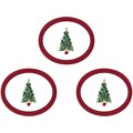 Amscan Oh Christmas Tree 18.25 x 14.5 Serving Plates, Multicolor, 3/Pack (432470)