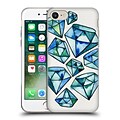 OFFICIAL CAT COQUILLETTE WATERCOLOURED GEMS Sapphire Tattoos Soft Gel Case for Apple iPhone 7