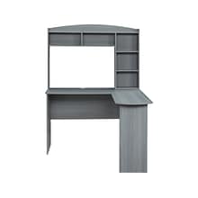 Techni Mobili 47 L-Shaped Desk, Gray (RTA-8410-GRY)