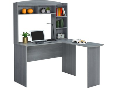 Techni Mobili 47" L-Shaped Desk, Gray (RTA-8410-GRY)