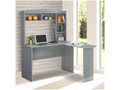 Techni Mobili 47" L-Shaped Desk, Gray (RTA-8410-GRY)