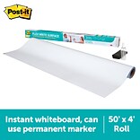 Post-it® Flex Write Surface, The Permanent Marker Whiteboard Surface, 50 ft. x 4 ft. (FWS50X4)