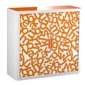 Paperflow easyOffice Storage Cabinet, 41 Tall with Two Shelves, Orange Alphabet (31197)