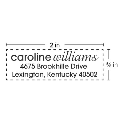 Custom Traditional Rubber Stamp RF30, 0.63 x 2