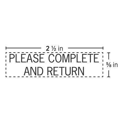 Custom Traditional Rubber Stamp RF32, 0.63 x 2.5