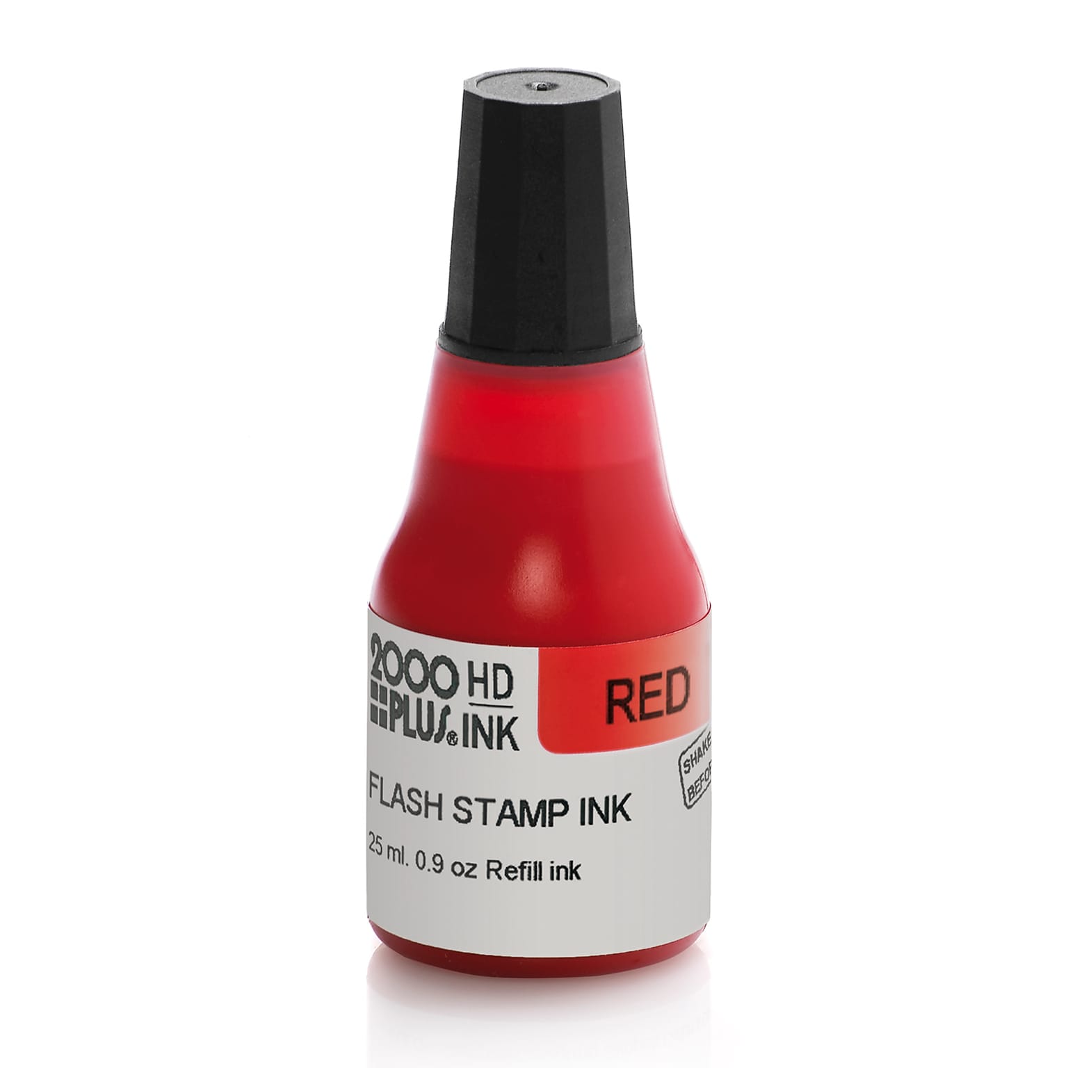 2000 Plus® HD Pre-Inked Stamp Refill Ink, Red, 0.9 fl. oz. Bottle