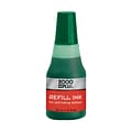 2000 Plus® Self-Inking Refill Ink, Green, 0.9 fl. oz. Bottle
