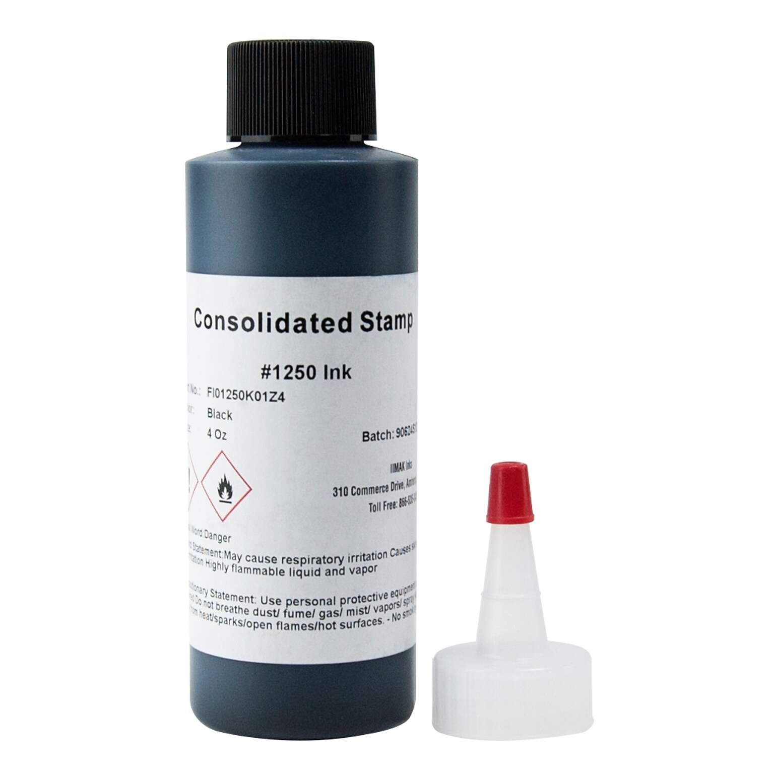 Aero Ink for Traditional Stamp Pads, Black, 4 oz. Bottle