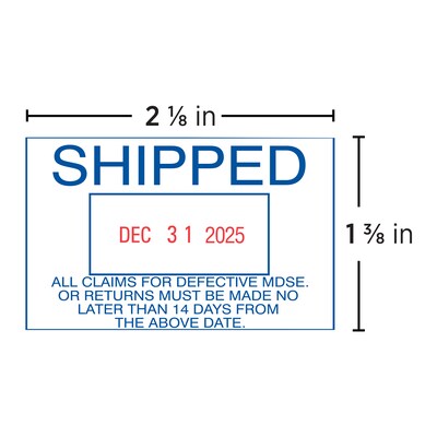 Custom Xstamper® N82 Pre-inked VersaDater, 1.38" x 2.13"