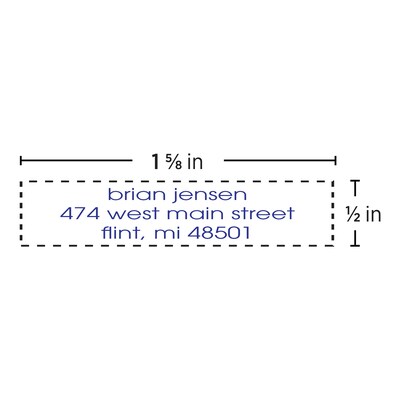 Custom Xstamper® N10 Pre-inked Stamp, 0.5 x 1.63