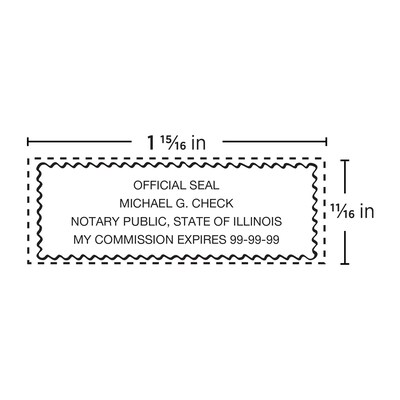 Custom Xstamper® N11 Pre-inked Notary Stamp, 0.69 x 1.94