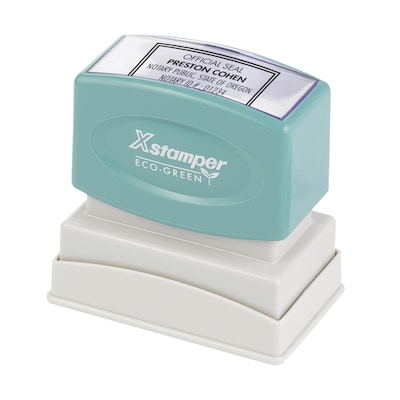 Custom Xstamper® N12 Pre-inked Notary Stamp, 1 x 2