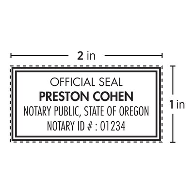 Custom Xstamper® N12 Pre-inked Notary Stamp, 1" x 2"