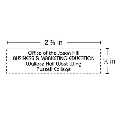 Custom Xstamper® N14 Pre-inked Stamp, 0.63 x 2.38