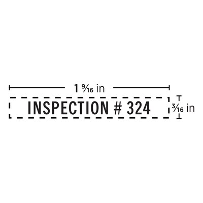 Custom Xstamper® N37 Pre-inked Stamp, 0.19" x 1.56"